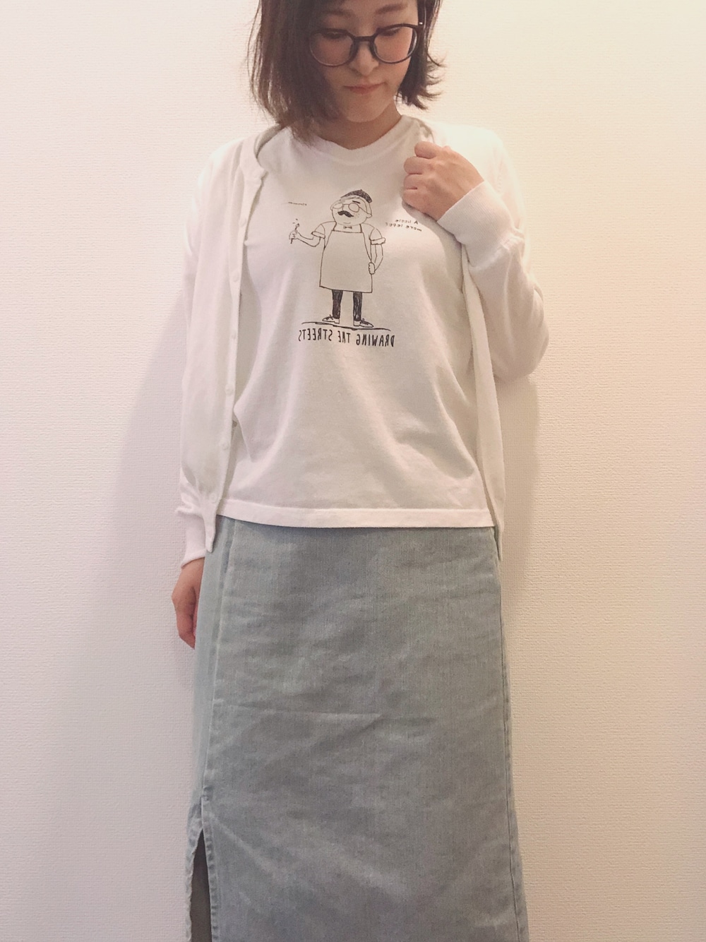 「令和ピンクを纏え、プチプラコーデ、GUコーデ」｜「GUのアイテム（カーディガン/ボレロ、ホワイト系）」を使った、panda_co.さん（レディース・152cm）の春コーディネートの1枚目の写真