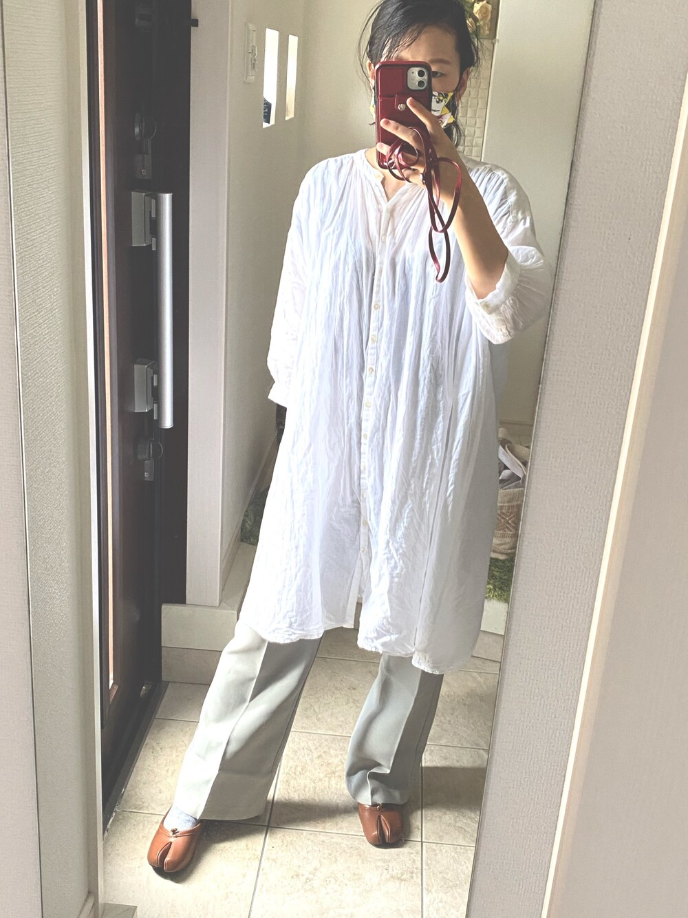 「足袋バレエ、プチプラコーデ、ワンピース」｜「kurihara harumiのアイテム（ワンピース/ドレス、ホワイト系）」を使った、panda_co.さん（レディース・152cm）の夏コーディネートの1枚目の写真