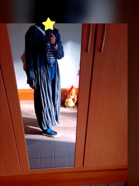 「E hyphen world gallery（イーハイフンワールドギャラリー）のアイテム（その他アウター、グレー系）」を使った、すーさん（レディース・147cm）の秋コーディネート