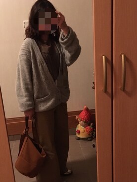 「カフェ巡り」｜「アイテム（その他アウター）」を使った、すーさん（レディース・147cm）の秋コーディネート