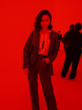 「通勤穿搭」｜「アイテム（フォーマルスーツ/小物）」を使った、三十三娘娘さん（レディース・165cm）の秋コーディネート