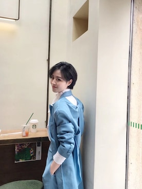 「通勤穿搭」｜「アイテム（フォーマルスーツ/小物）」を使った、三十三娘娘さん（レディース・165cm）の秋コーディネート
