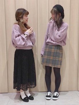「お揃い」｜「アイテム（その他）」を使った、reina.さん（レディース・148cm）の冬コーディネート