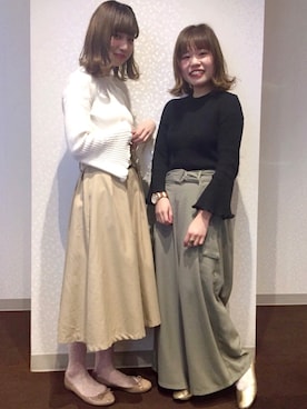 「お揃い」｜「アイテム（その他）」を使った、reina.さん（レディース・148cm）の冬コーディネート