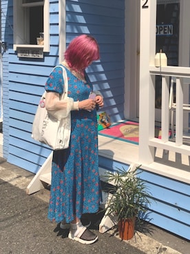 「薔薇」｜「アイテム（ワンピース/ドレス）」を使った、rihosanpowderさん（レディース・159cm）の夏コーディネート
