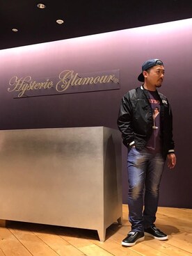 「コラボレーション」｜「アイテム（スタジャン）」を使った、DAISUKEさん（メンズ・174cm）の冬コーディネート