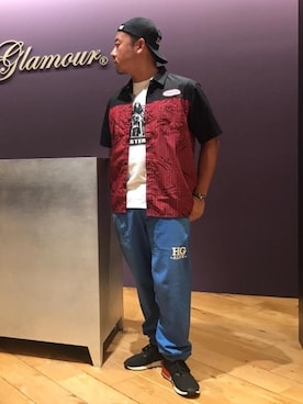 「エンジニアシャツ」｜DAISUKEさん（メンズ・174cm）の夏コーディネート