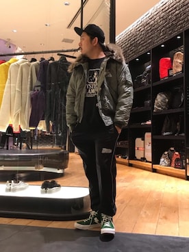 「N2B」｜「アイテム（ブルゾン）」を使った、DAISUKEさん（メンズ・174cm）の冬コーディネート
