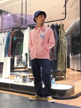 「ストライプジャケット」｜「アイテム（その他アウター）」を使った、DAISUKEさん（メンズ・174cm）の秋コーディネート