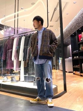 「長袖シャツ」｜「アイテム（その他アウター）」を使った、DAISUKEさん（メンズ・174cm）の秋コーディネート