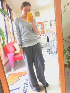 「BAKER（ベイカー）のアイテム」を使った、Risaさん（レディース・160cm）の春コーディネート