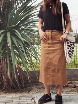 「Daniel Wellington（ダニエルウェリントン）の販売終了クラシックペティット アッシュフィールド32mm（アナログ腕時計）」を使った、Yuka  さん（レディース・163cm）の秋コーディネート