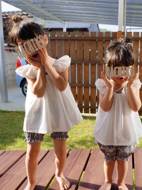 ハンドメイド子供服 Hachiko シャツ ブラウスを使ったコーディネート Wear
