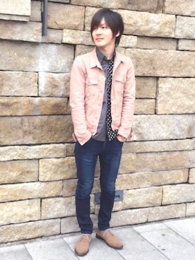 「BEAUTY&YOUTH UNITED ARROWS」｜「アイテム（デニムジャケット）」を使った、よねたむさん（メンズ・172cm）の春コーディネート