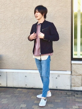 よねたむさん（メンズ・172cm）の春コーディネート