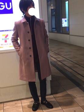 UNITED TOKYO（ユナイテッドトウキョウ）のステンカラーコート（ピンク
