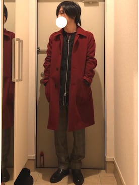 「EDIFICE LA BOUCLE（エディフィスラブークル）のアイテム（その他アウター）」を使った、よねたむさん（メンズ・172cm）の冬コーディネート