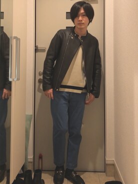 「417 by EDIFICE」｜「アイテム（ジャケット/アウター）」を使った、よねたむさん（メンズ・172cm）の春コーディネート