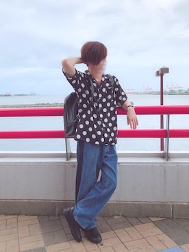 「アイテム（タンクトップ）」を使った、よねたむさん（メンズ・172cm）の夏コーディネート