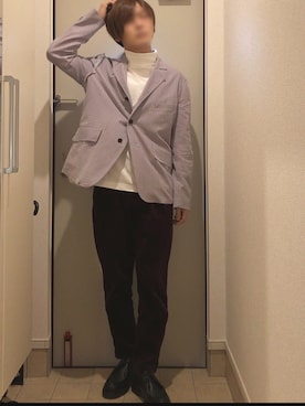「sulvam」｜「アイテム（モカシン/デッキシューズ）」を使った、よねたむさん（メンズ・172cm）の秋コーディネート