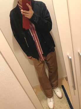 「CULLNI（クルニ）のアイテム（デニムジャケット）」を使った、よねたむさん（メンズ・172cm）の秋コーディネート
