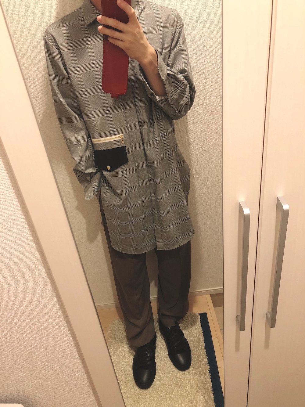 CULLNI（クルニ）の「2019秋冬 グレンチェックロングシャツ（シャツ 