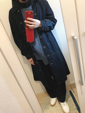 「フレンチカジュアル」｜「アイテム（デニムジャケット）」を使った、よねたむさん（メンズ・172cm）の秋コーディネート