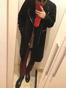 「CULLNI（クルニ）のアイテム（その他アウター）」を使った、よねたむさん（メンズ・172cm）の秋コーディネート
