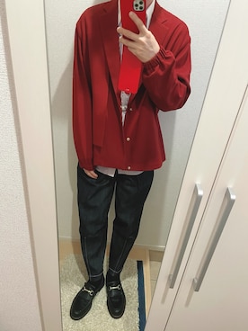 よねたむさん（メンズ・172cm）の春コーディネート