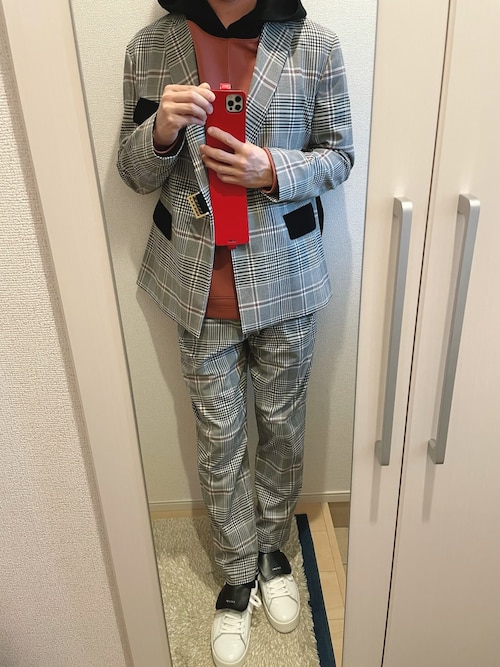 CULLNI クルニ チェックテーラードタイロッケンジャケット 20210411120020120_500.jpg