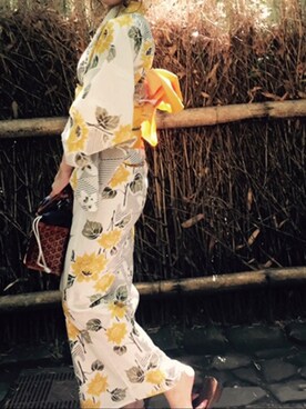 「ひまわり」｜「アイテム（浴衣）」を使った、Aさん（レディース・165cm）の夏コーディネート