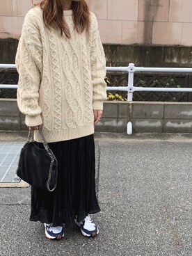 「STELLA McCARTNEY（ステラマッカートニー）のMINI TOTE（トートバッグ）」を使った、Aさん（レディース・165cm）の冬コーディネート
