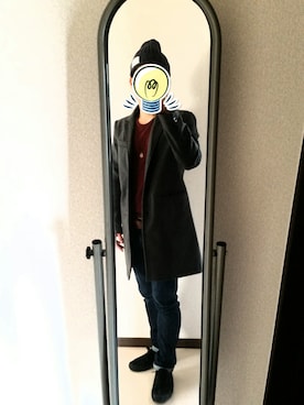 「improves（インプローブス）のアイテム（チェスターコート）」を使った、くろさん（メンズ・166cm）の春コーディネート