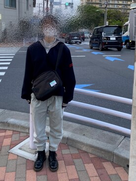 「Dr. Martens（ドクターマーチン）のDr.ﾏｰﾁﾝ　1460　8ホール（ブーツ）」を使った、猪俣さん（レディース・153cm）の春コーディネート