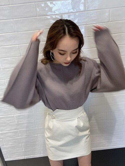 セール】アシンメトリーコルセットハイウェストスカート（スカート