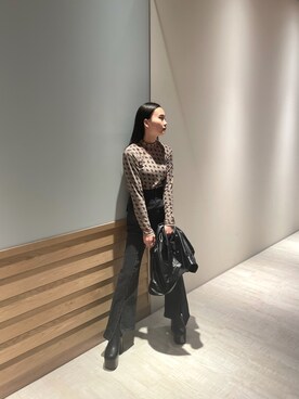 濱田 萌衣(EMODA)さん（レディース・162cm）の冬コーディネート