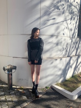 「EMODA（エモダ）のアイテム（その他トップス）」を使った、濱田 萌衣(EMODA)さん（レディース・162cm）の春コーディネート