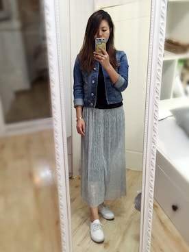 「ESPRIT（エスプリ）のアイテム（ジャケット/アウター）」を使った、皮影儿さん（レディース・155cm）の冬コーディネート