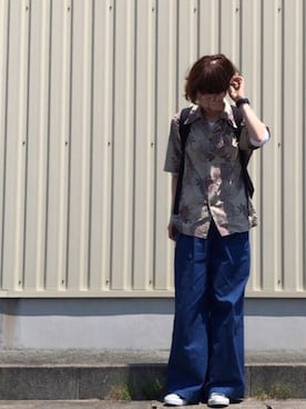 「DAN TOMIMATSU（ダントミマツ）のアイテム」を使った、fufufuさん（レディース・161cm）の夏コーディネート