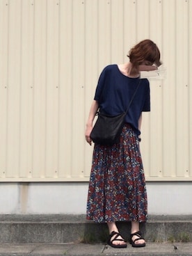 「Chaco（チャコ）のアイテム」を使った、fufufuさん（レディース・161cm）の夏コーディネート