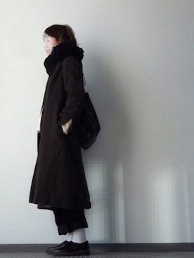 「TUKI（ツキ）のアイテム」を使った、fufufuさん（レディース・161cm）の冬コーディネート