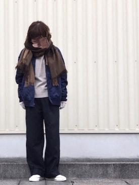 「BATONER（バトナー）のアイテム」を使った、fufufuさん（レディース・161cm）の冬コーディネート