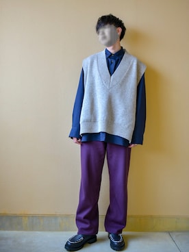 「THEE（シー）のアイテム（パンツ）」を使った、hiromuさん（メンズ・175cm）の冬コーディネート