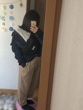 「ジージャン」｜「アイテム（その他アウター）」を使った、ayan さん（レディース・150cm）の春コーディネート