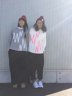 「静岡」｜「アイテム（ニットキャップ/ビーニー）」を使った、mayumiさん（レディース・161cm）の冬コーディネート
