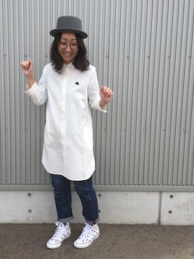 「にゃー（ニャー）のアイテム」を使った、mayumiさん（レディース・161cm）の冬コーディネート