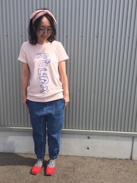 「アイテム（ヘアバンド）」を使った、mayumiさん（レディース・161cm）の春コーディネート