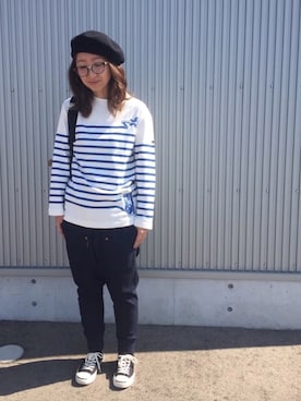 「にゃー（ニャー）のアイテム」を使った、mayumiさん（レディース・161cm）の秋コーディネート