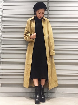 「ゴアブーツ」｜「アイテム（ジャケット/アウター）」を使った、AIさん（レディース・161cm）の秋コーディネート