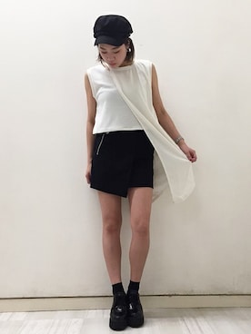 「マリンキャップ」｜AIさん（レディース・161cm）の夏コーディネート